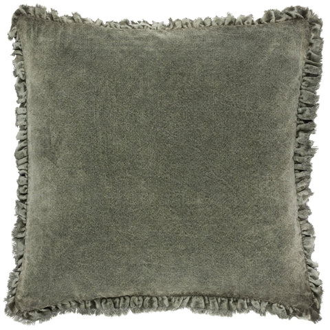 Bertie Washed Cotton Velvet Cushion