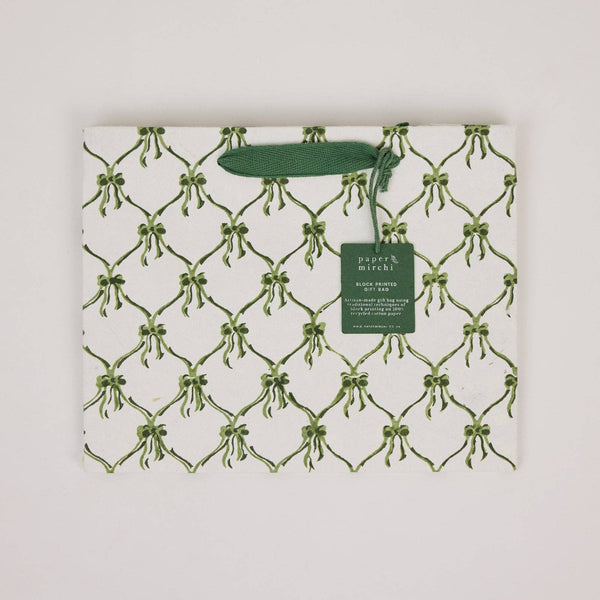 Medium- Green Block Print Bags