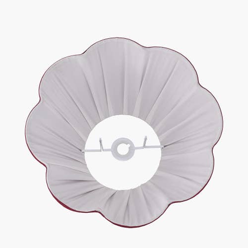 Malia 45cm Mulberry Red Pleated Scalloped Lamp Shade