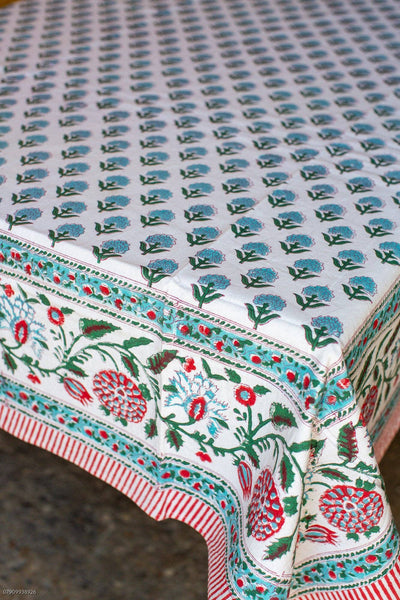 Stanton Block Print Tablecloth 150 x 220cm