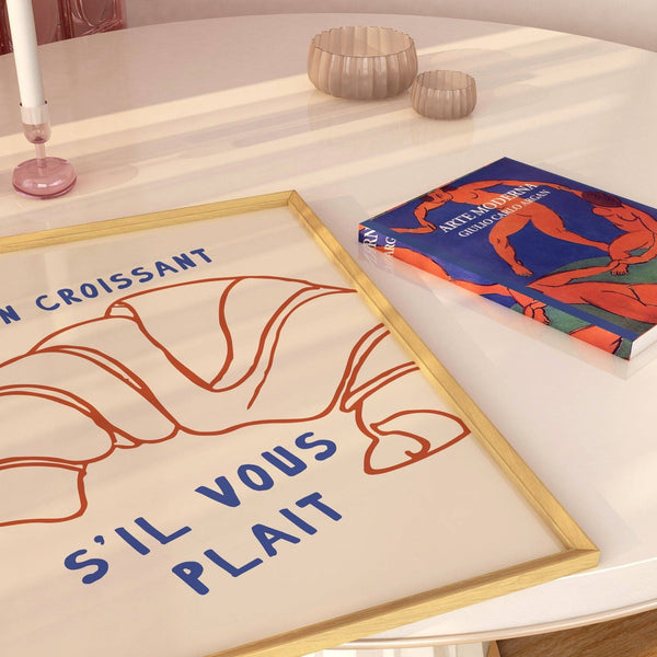 Croissant Kitchen Print A3
