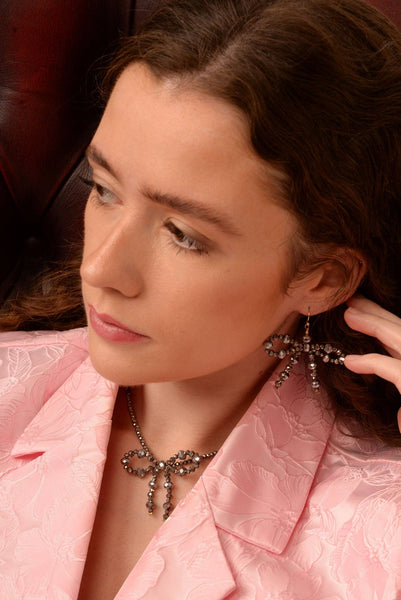 Beaded Bow Earring by My Doris