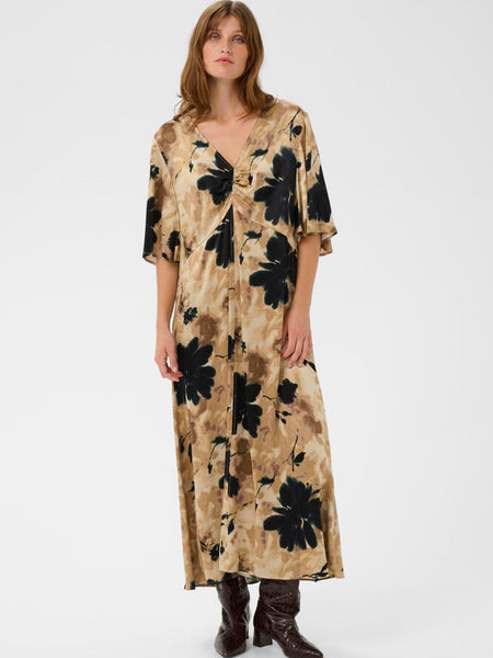 Water Print Caramel Dress By Soaked