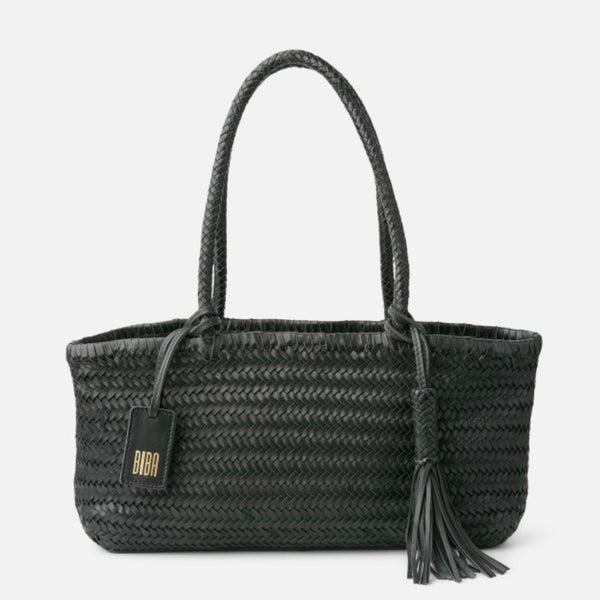 Black Perkins Baguette Shoulder Bag by Biba
