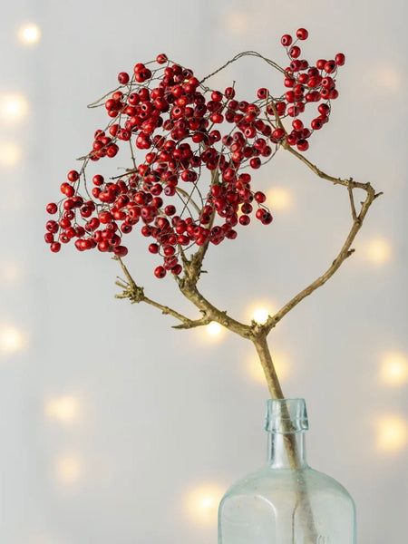 Faux Red Berry Wire Garland