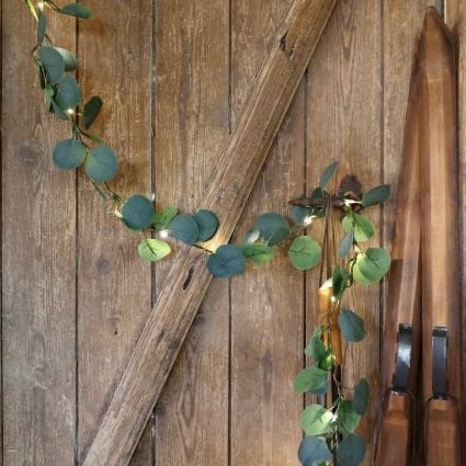 Eucalyptus Leaf String Light Garland