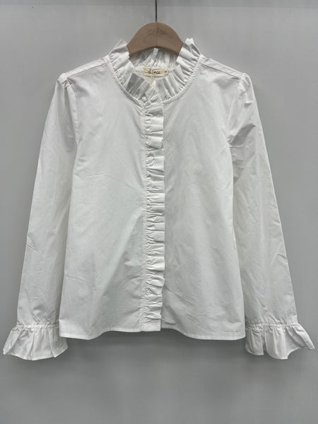 White Frill Shirt by Lili and Lala
