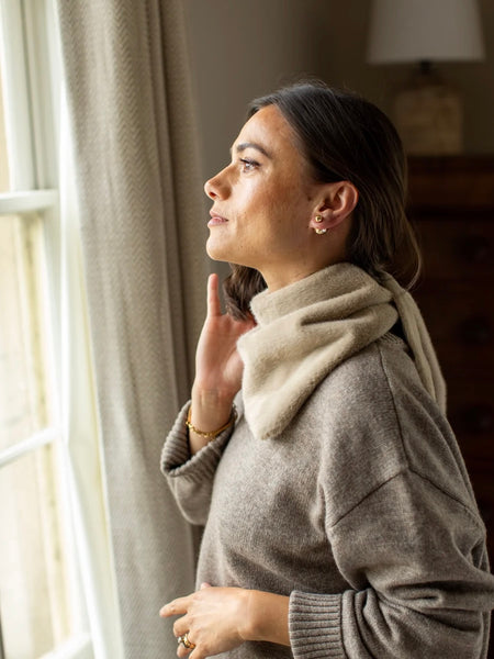 Taupe Faux Fur Scarf