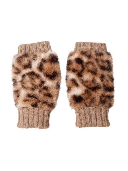 Natural leopard Print Hand Warmers By Black Colour