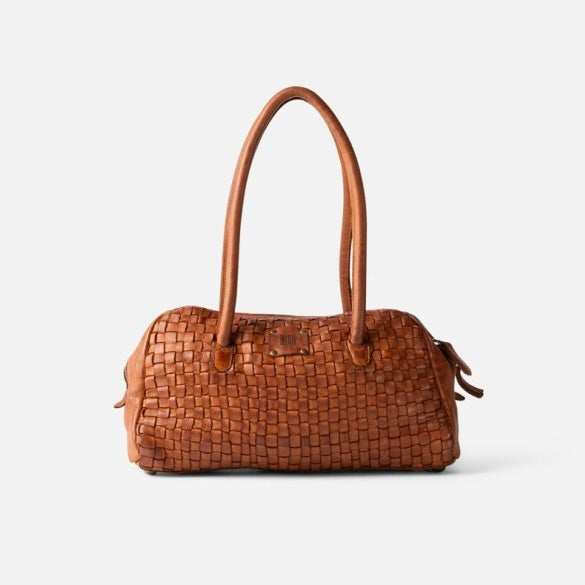 Tan Shoulder Baguette Bag by Biba