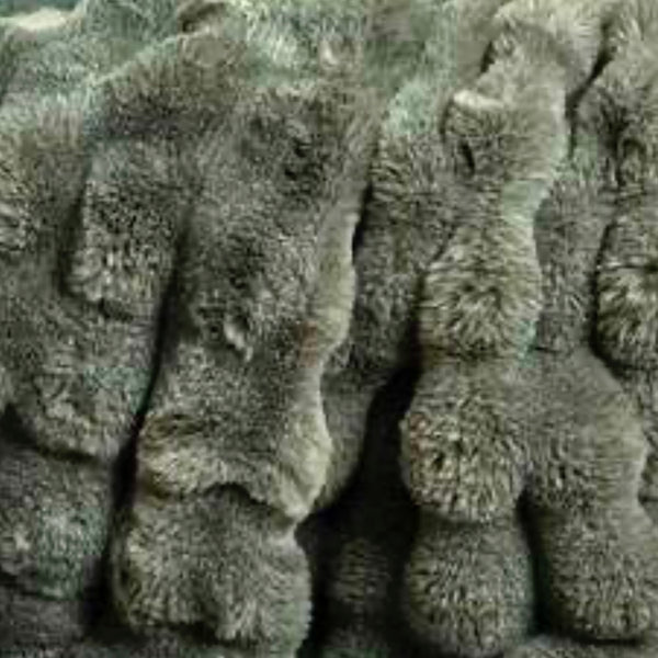 Feather Faux Fur Throw Eucalyptus