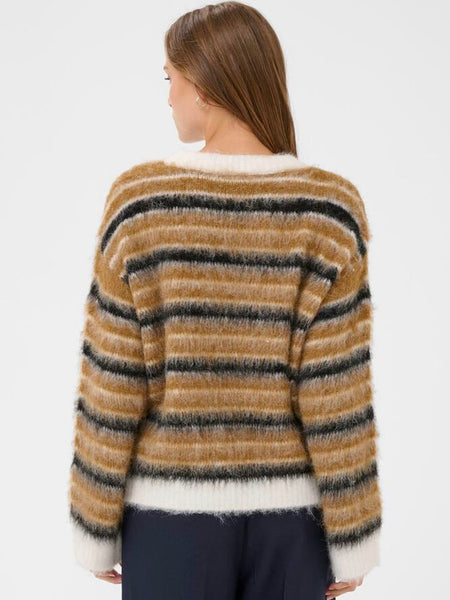 Camel Striped Knit By Saint Tropez