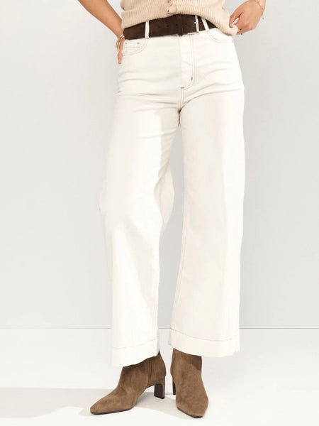 Cloud Dancer Denim Wide Leg Jean 28” by Nümph