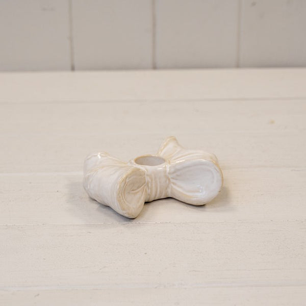 Ceramic Double Bow Candle Holder