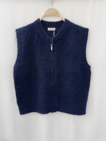 Navy Zip Tank by Lili and Lala