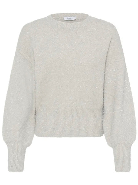 Ecru Sparkle Batwing Jumper by B Young