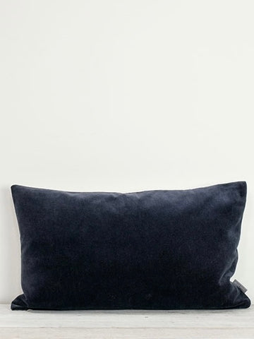 Misi Indigo Velvet Cushion Linen Back