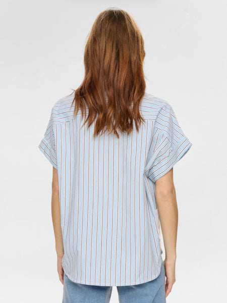Airy Blue Floral Print Blouse by Numph