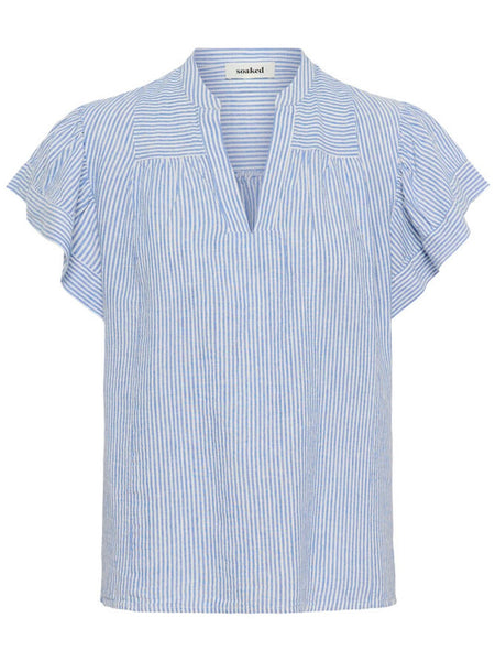 Regatta Striped Linen Mix Blouse By Soaked