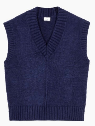 Navy Knitted Tank Top by An’ge