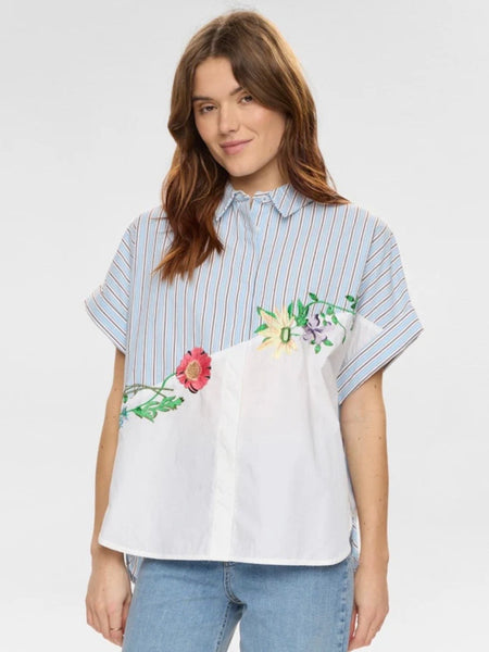 Airy Blue Floral Print Blouse by Numph