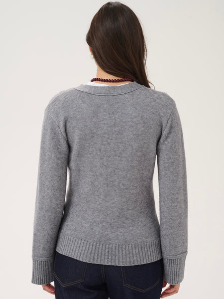 Charcoal Grey Knitted Cardigan By Saint Tropez