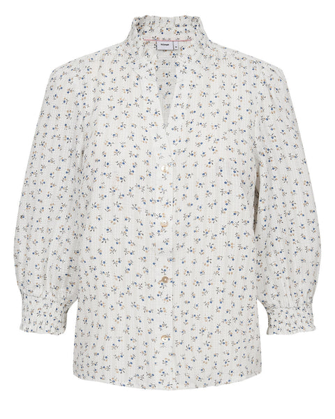Blue Mini Floral Shirt By Nümph