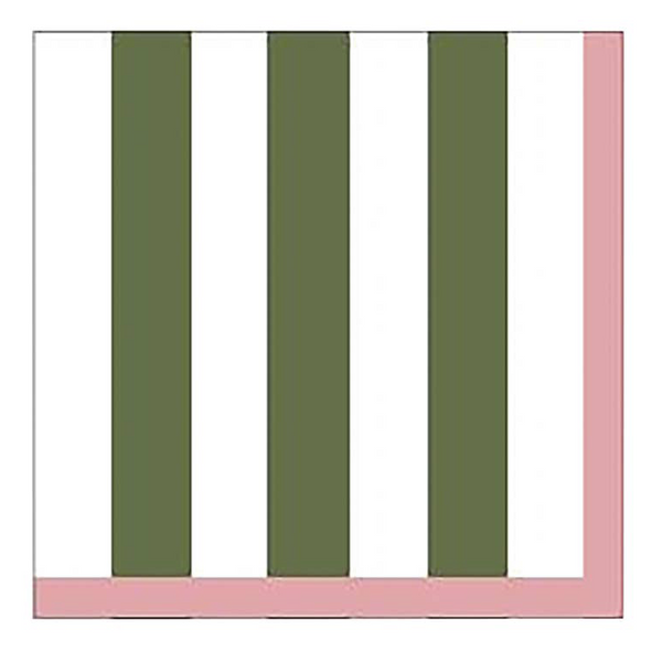 Khaki striped paper napkin x20
