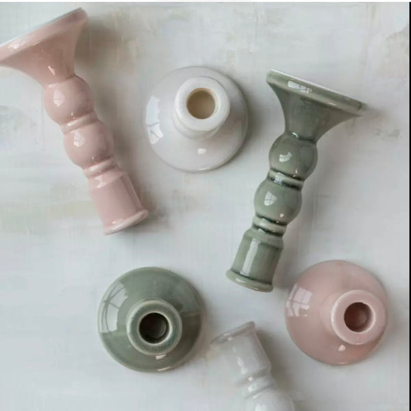 Off White Candle Holder Large