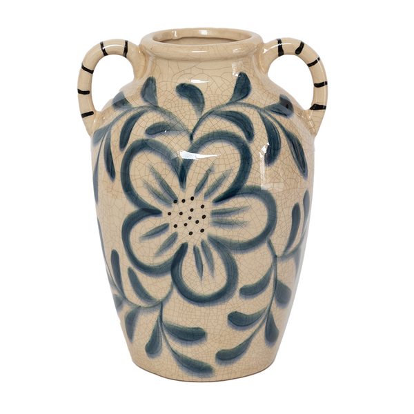 Lucia blue ceramic vase
