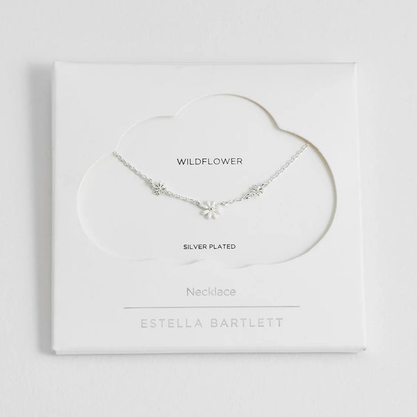Silver Triple Flower Necklace by Estella Bartlett