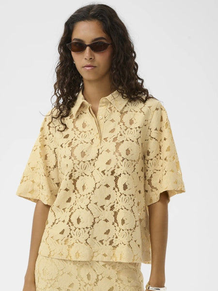 Yellow Lace Shirt By Soaked