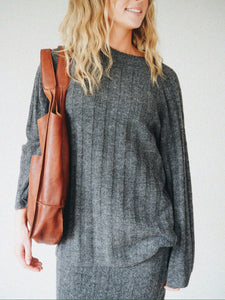 Grey Rib Co Ord Jumper by B Young