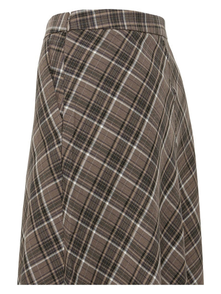 Checked Maxi Skirt by B.Young