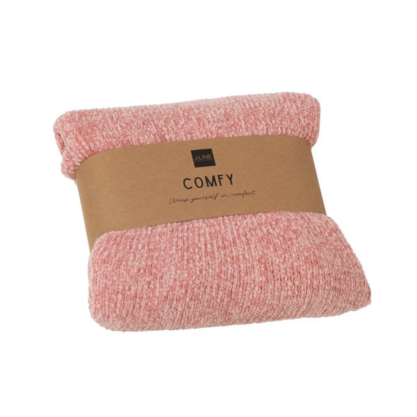 Rose Pink Chenille Blanket