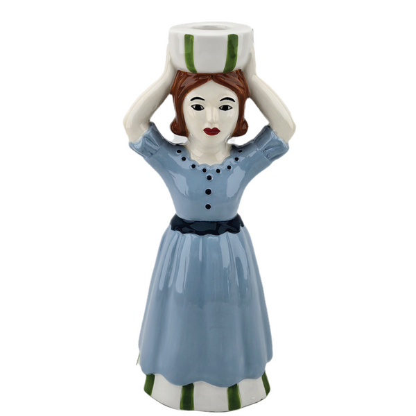 Ceramic Woman Candle Holder