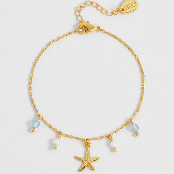 Gold Starfish Charm Bracelet by Estella Bartlett