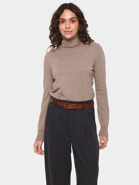 Taupe Polo Jumper By Saint Tropez