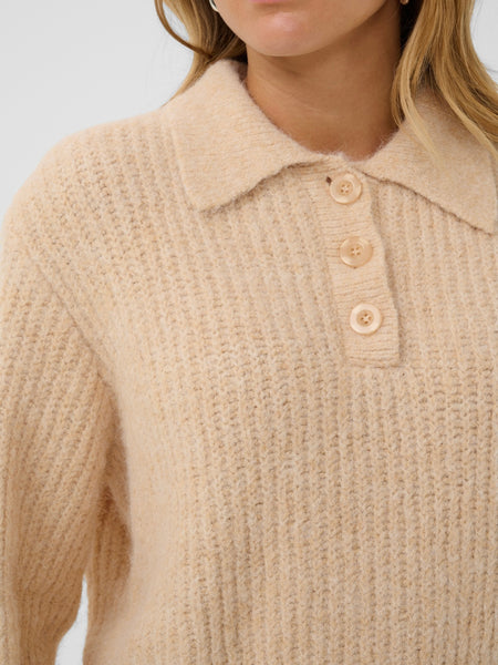 Ecru Polo Jumper By Saint Tropez