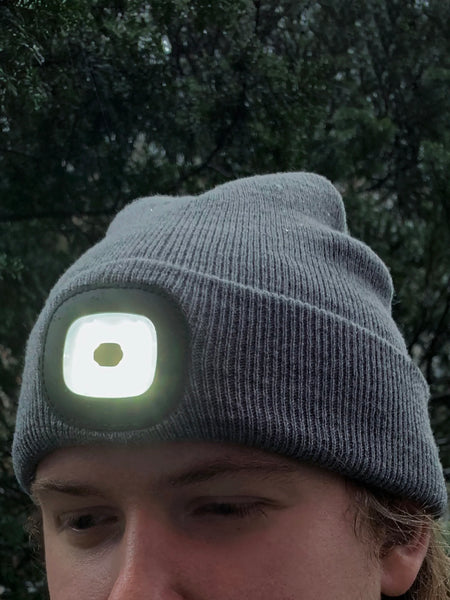 Grey Light Up Beanie