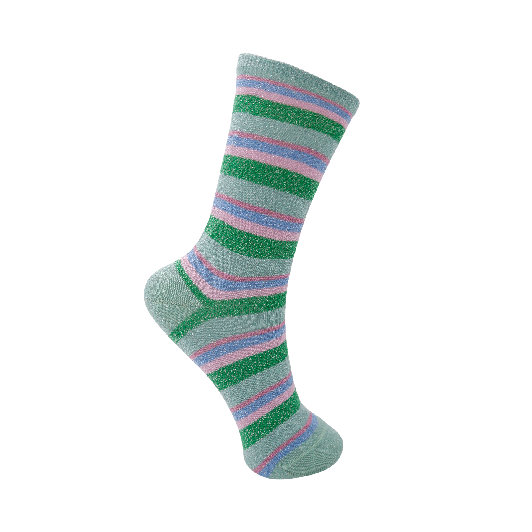 Mint Striped Socks by Black Colour