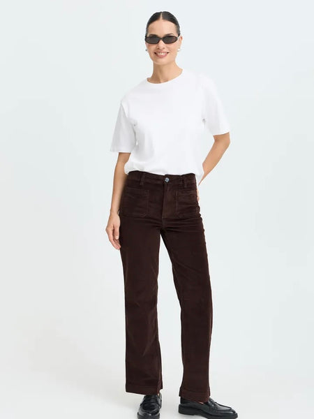Chocolate Front Pocket Cords by B.Young