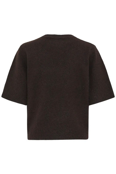Chocolate Crystal Neck Jumper By B Young