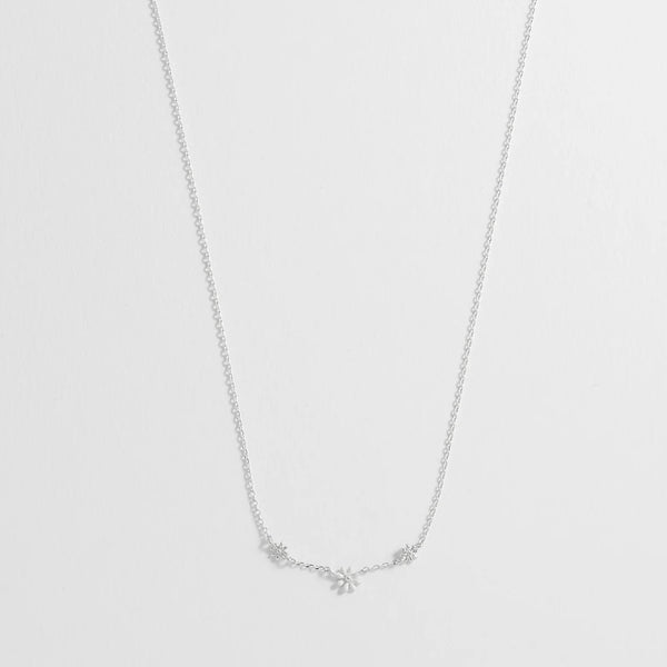 Silver Triple Flower Necklace by Estella Bartlett