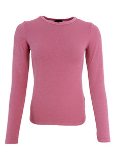 Pink Lurex Tee by Black Colour