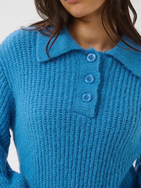 Cobalt Blue Polo Jumper By Saint Tropez