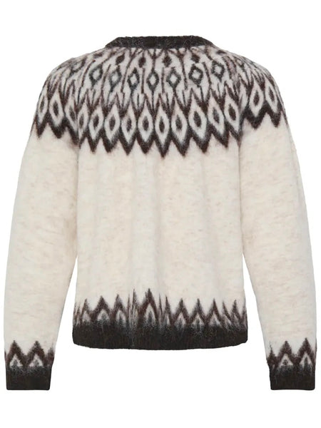Chocolate Fair Isle Jumper by B.Young