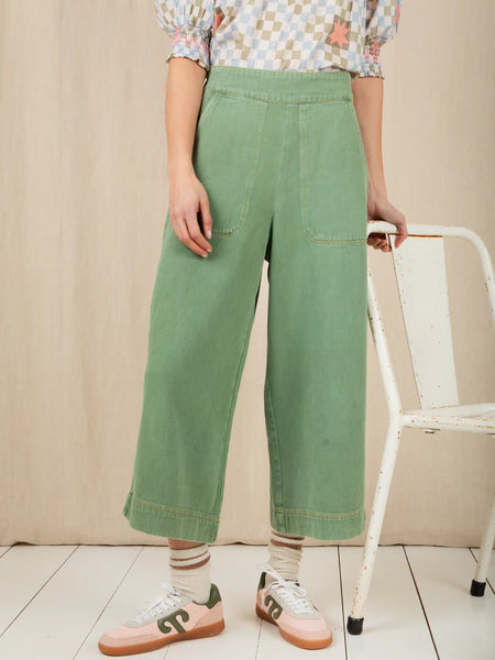 Fern Green Denim Bijou Cropped Jeans by Bonte