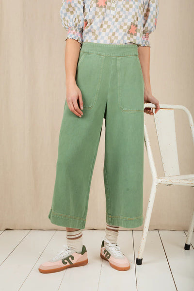 Fern Green Denim Bijou Cropped Jeans by Bonte