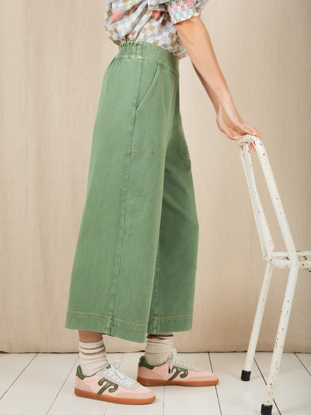 Fern Green Denim Bijou Cropped Jeans by Bonte